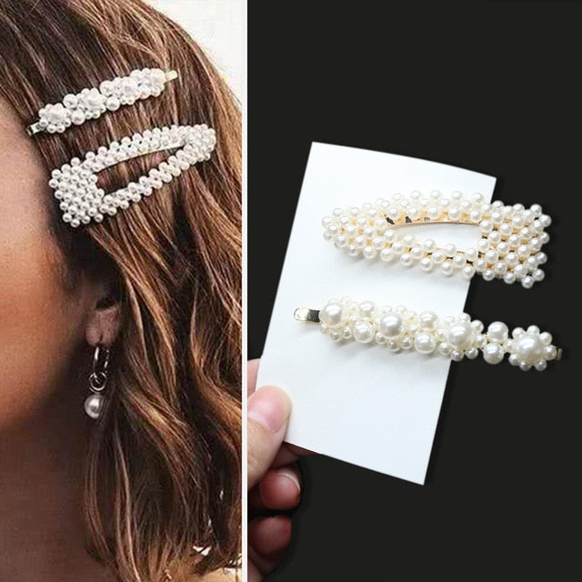 Pearls Hair Clips