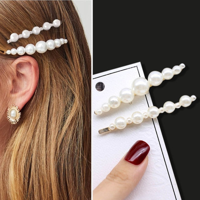 Pearls Hair Clips