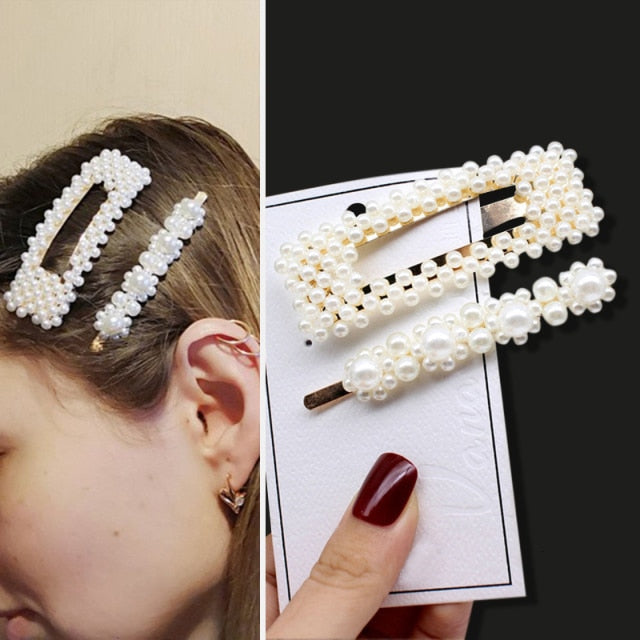 Pearls Hair Clips