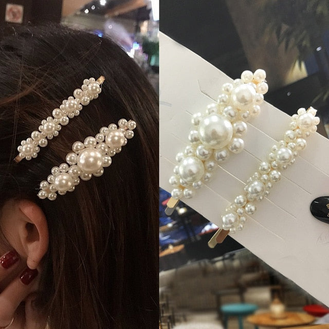 Pearls Hair Clips