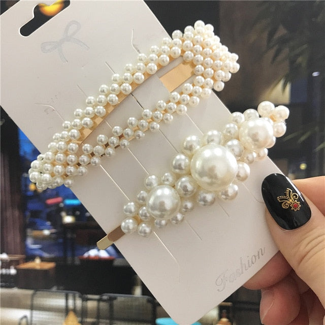 Pearls Hair Clips