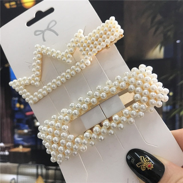 Pearls Hair Clips