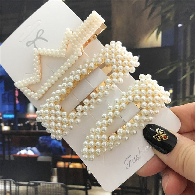 Pearls Hair Clips