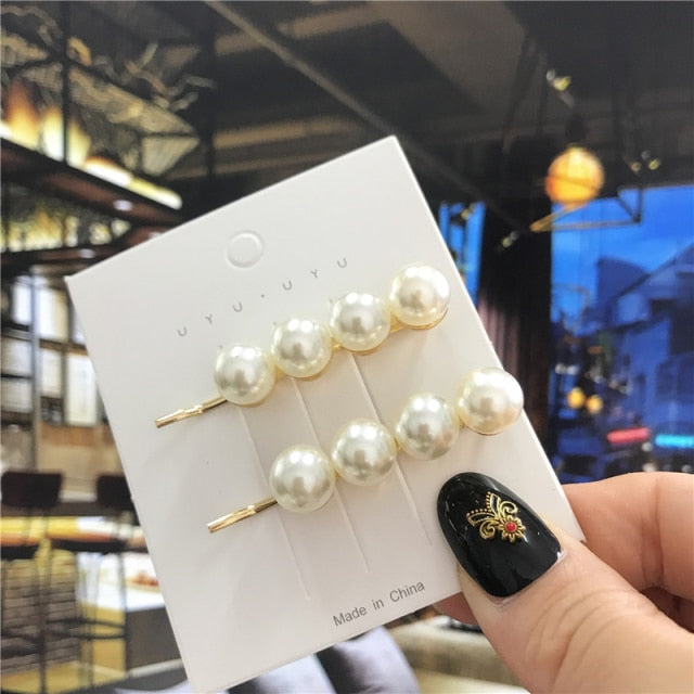 Pearls Hair Clips