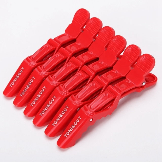 6pcs/lot Plastic Hair Clip Hairdressing Clamps