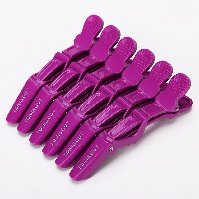 6pcs/lot Plastic Hair Clip Hairdressing Clamps